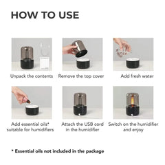 Candle Light Humidifier For Residential and Office Use, up to 500 sq. ft