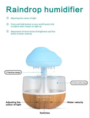 Rain Cloud Humidifier Water Drip- Mushroom Humidifier Waterfall Lamp (Diffuser)