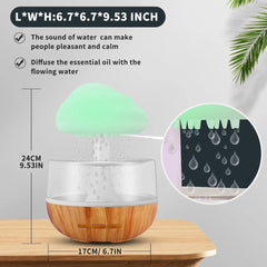 Rain Cloud Humidifier Water Drip- Mushroom Humidifier Waterfall Lamp (Diffuser)