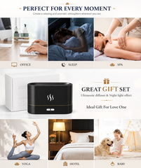 AuraKart Flame Aroma Diffuser & Cool Mist Humidifier