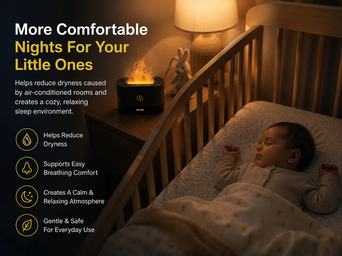 AuraKart Flame Aroma Diffuser & Cool Mist Humidifier