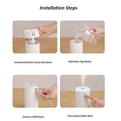 Car Mist Humidifier Diffuser - Aroma Air Humidifier with Colorful Led Night Light